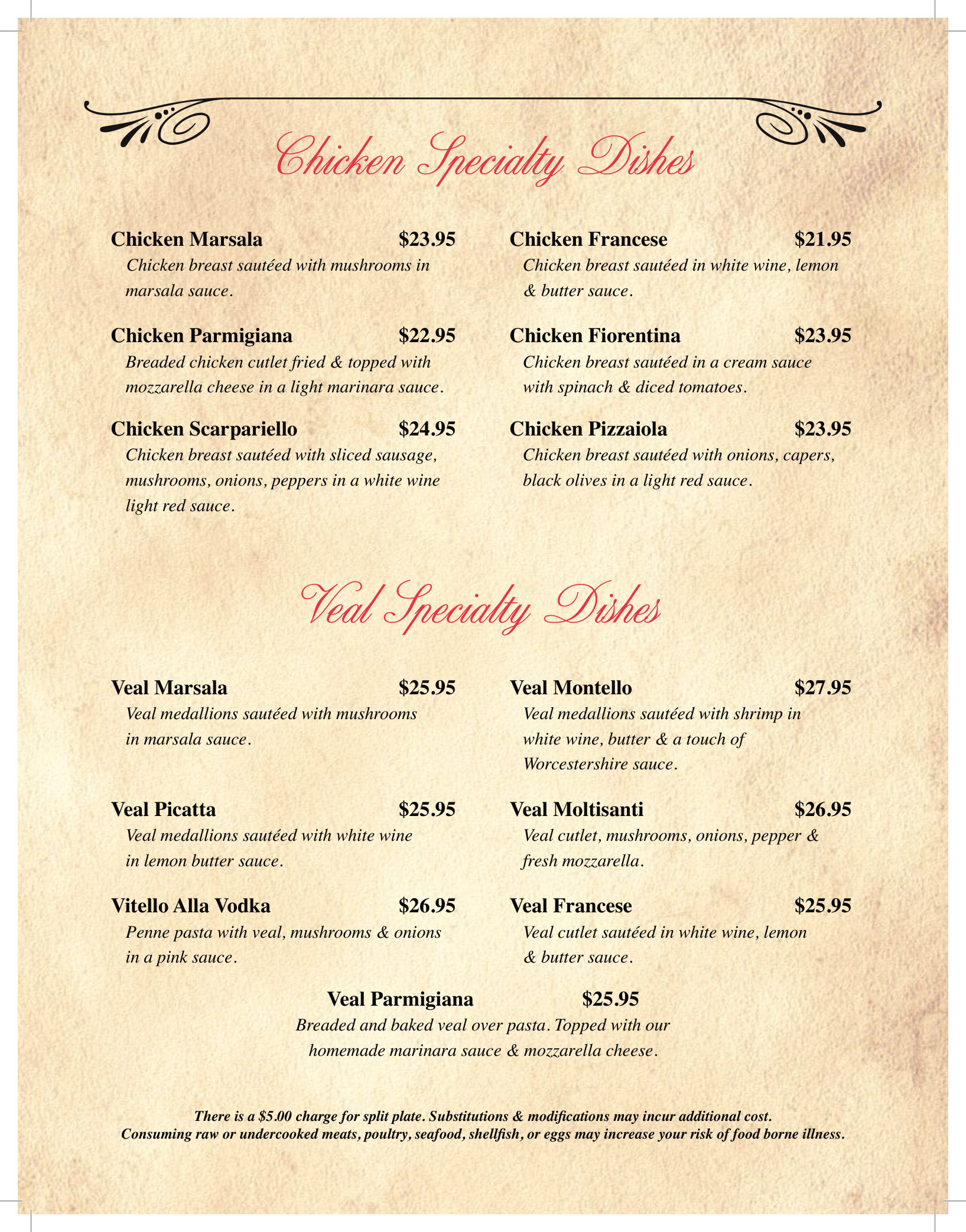 Marcelinas menu, page 3