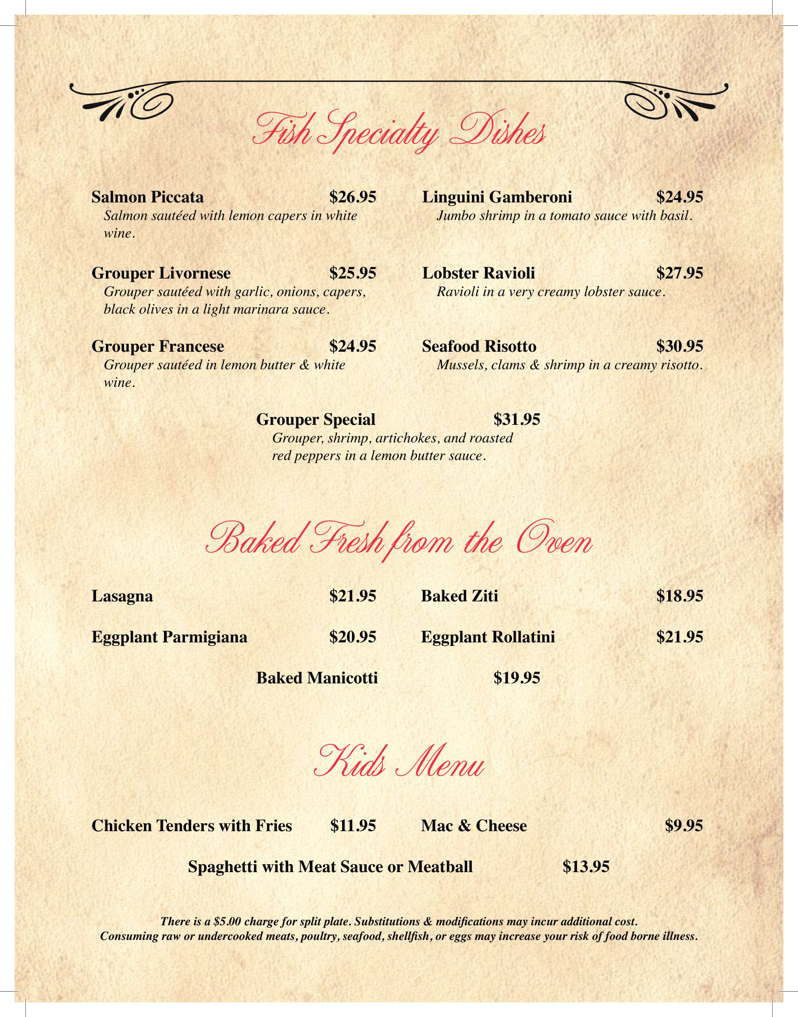 Marcelinas menu, page 4